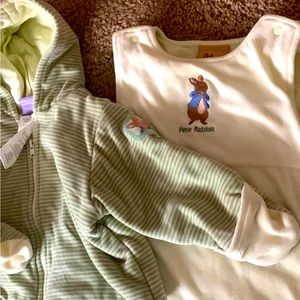 Peter Rabbit 6/9 mo. infant body sack with matching jacket